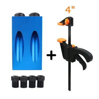 

8 Pcs/Set Oblique Hole Drill 15 Degree Angle Locator Bits Hole Jig Kit Woodworking Hand Tools
