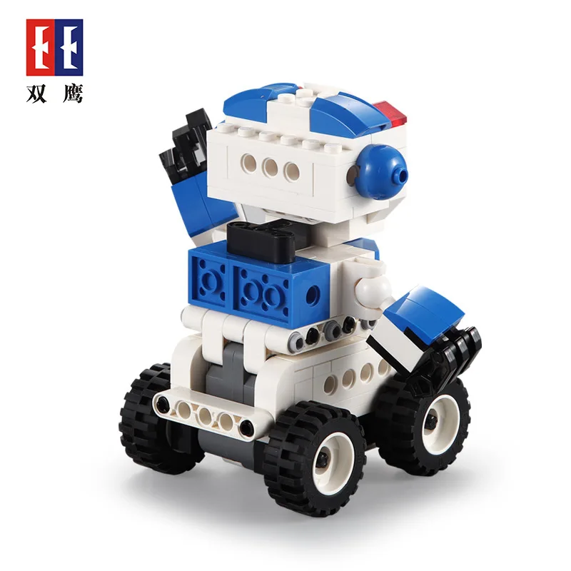 

Double e Cracking Take Bobby Warrior Robot Children Transformation Educational Assembly Building Blocks Fast Spell Two Variable