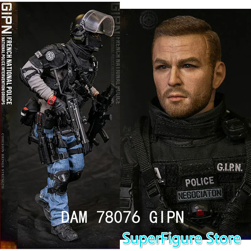 DAMTOYS 78076 1/6 Scale GIPN in Marseille Male Action Figure G26 Pistol Set Toys