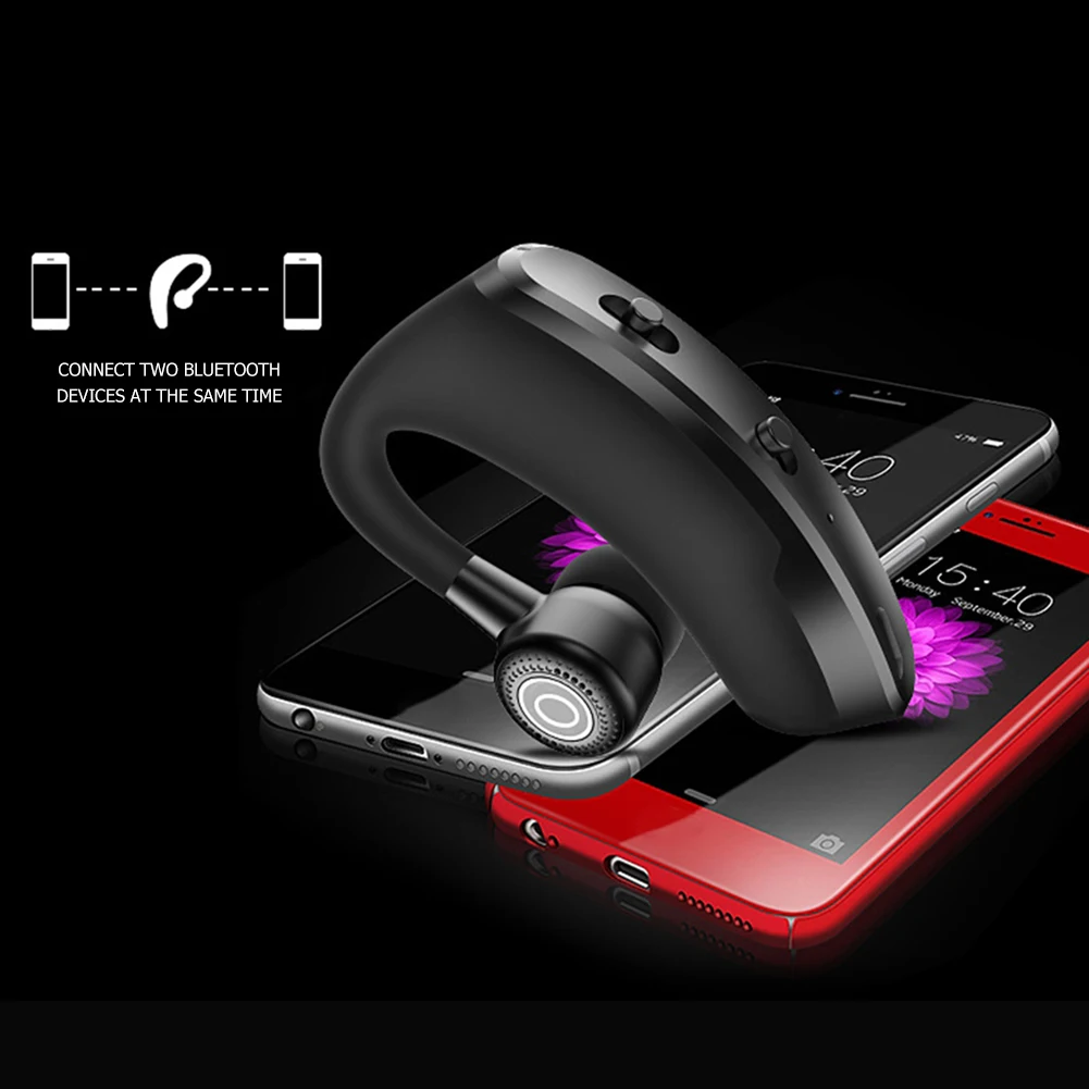 V9 Auricolare Bluetooth Compatibile Auricolare Vivavoce Wireless Con Microfono A Cancellazione Di Rumore Per Camionista - Foto 3