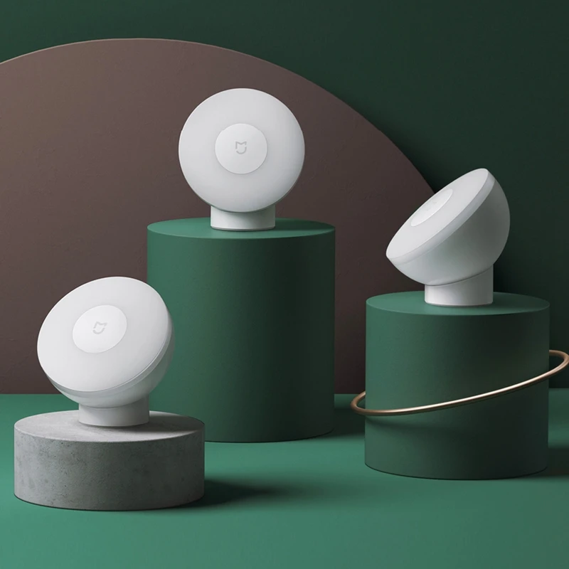 Обновленная версия Xiaomi Mijia ночник светодиодный индукционный 360 Вращающийся Регулируемый инфракрасный умный датчик движения с магнитной основой