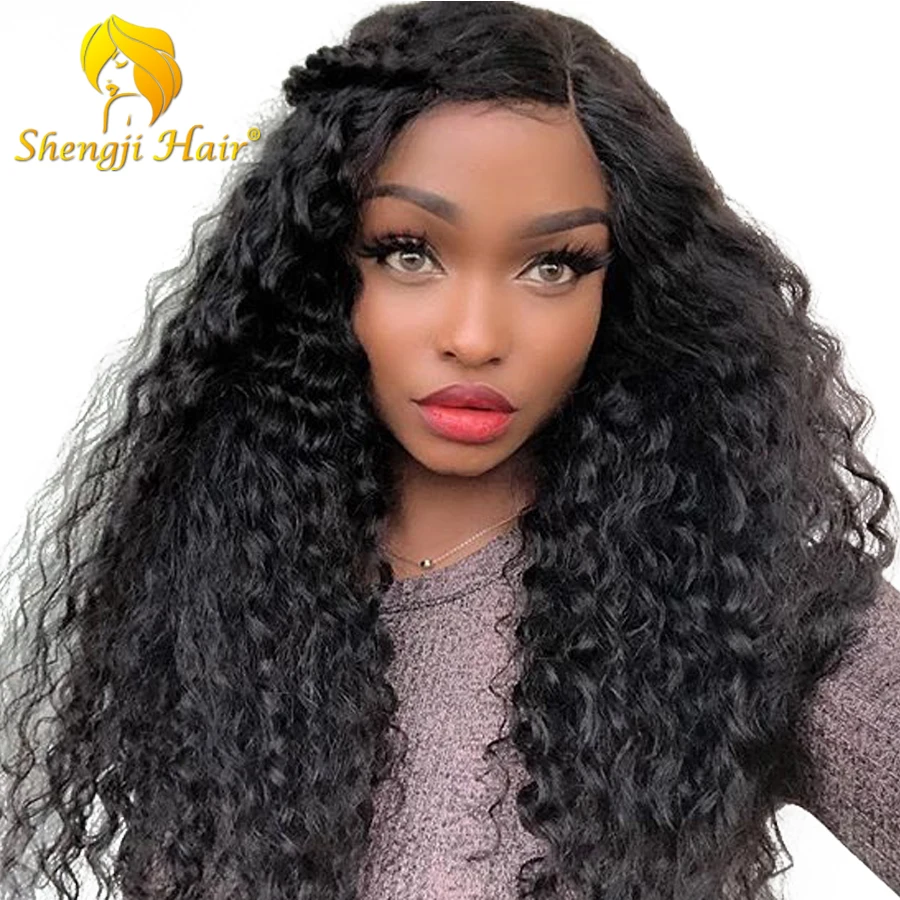 

Curly Full Lace Human Hair Wigs For Black Women Brazilian Remy Hair Glueless Full Lace Wig Pre Plucked With Baby Hair Shengji