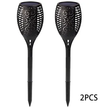 

Flickering Flame Garden Decoration Lamp Lawn Dancing Spotlight Torch Waterproof Solar Light Pathway Outdoor On Off Button