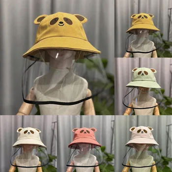 

baby hat cap with a visor Anti-spitting Protective Hat Dustproof Cover Kids Boys Girls Fisherman Cap Hat кепка для мальчика #5