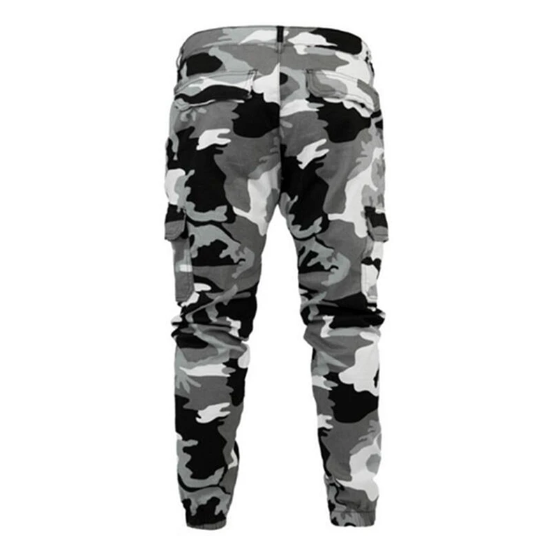 Mens Camouflage jeans Fit Stretch-Fit Jeans Business Casual printing pencil pants Classic Style Fashion Denim Trousers Male Blac orange cargo pants