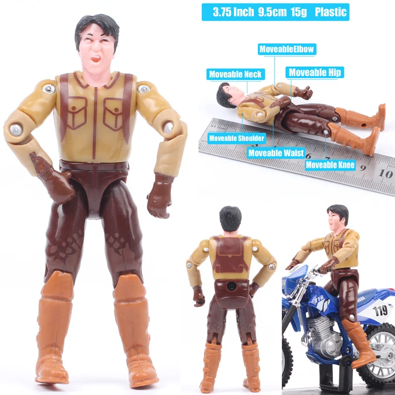 1pcs 1/18 scale 3.75 inch racer action figure moveable joints for motorcycle rider bike Diecast Toy Vehicles model Soldier Army pixar cars diecast Diecasts & Toy Vehicles