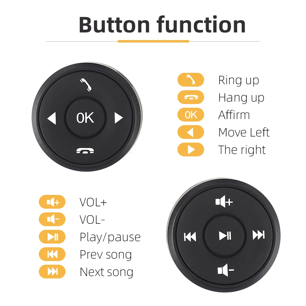 car audio installation near me Multi-function Car steering wheel remote controls use for control 2 DIN DVD player universal wireless Bluetooth remote control car stereo installation near me Car Radios