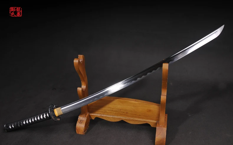 Katana sword 1045 carbon steel blade handmade samurai sharp edge japanese style knife wooden scabbard 41inch