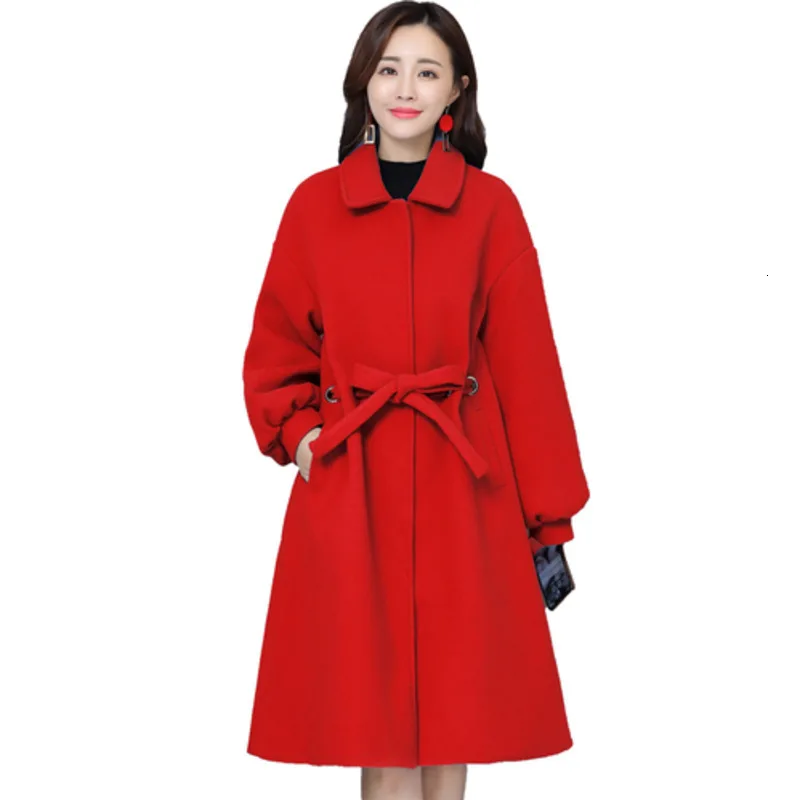 Зимние пальто женские красные длинные пледы и Твити Manteau Femme Hiver Dames Jassen зимние темпераментные женские пальто