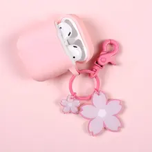 AirPods Apple беспроводная гарнитура Защитная крышка iPhone bluetooth наушники чехол силикагель пары мультфильм телефон чехол цветок