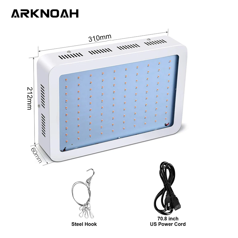 ARKNOAH 600 Вт Светодиодный светильник для выращивания полный спектр двойной чип 10 Вт Высокая мощность для комнатных растений теплица Veg цветение переключатели Фито