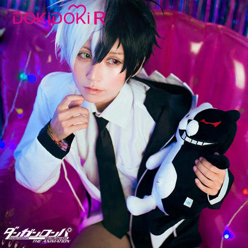 DokiDoki R Danganronpa Косплей Монокума костюм для мужчин женщин и Хэллоуин игра
