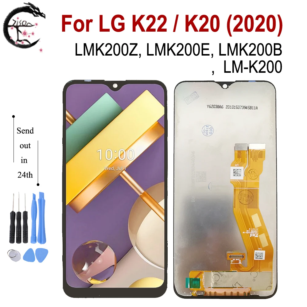 Lcd Con Cornice Per Lg K22 K20 2020 Schermo Lmk200Z Lmk200E Lmk200B Lm-K200 Lcd Touch Digitizer Assembly Sostituzione