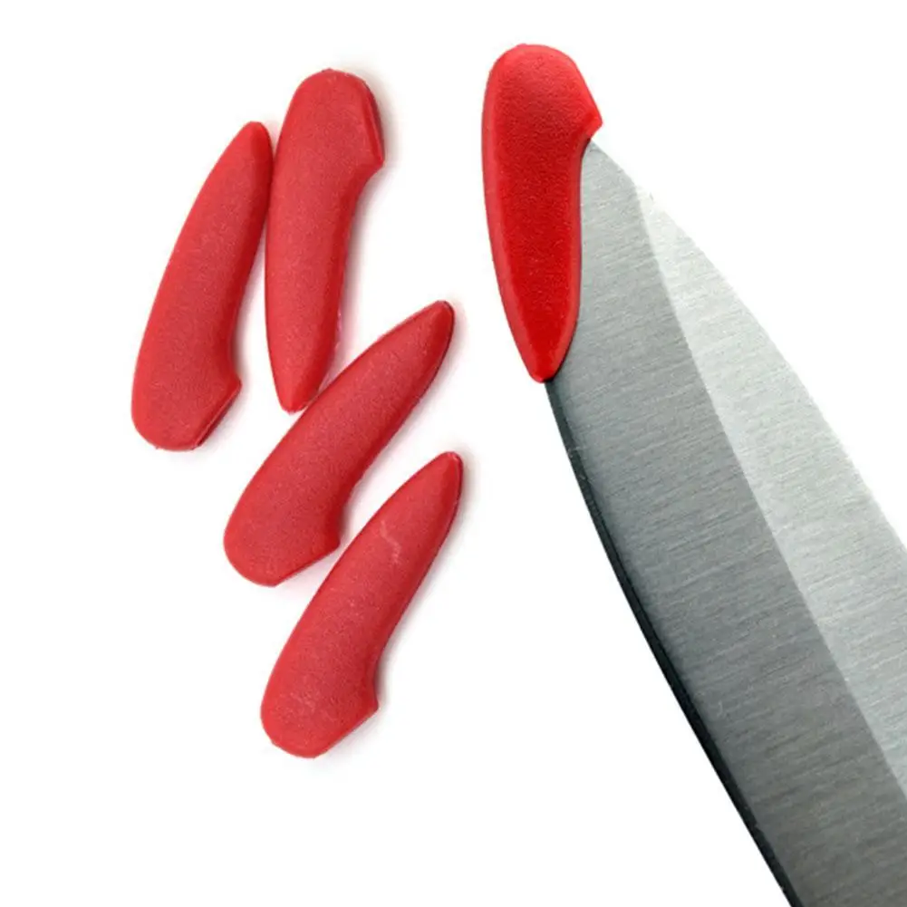 10PCS Tooltip Protection Cover Anti-Tip Sleeve Kitchen Knifepoint Gags Plastic Clear Case