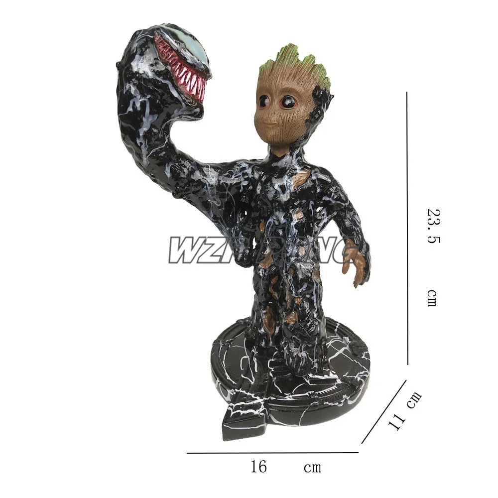 23 см Дерево человек Cos Venom с основанием фигурка куклы игрушки Смола Статуя Бюст фигурка Коллекционная модель игрушки подарок Brinquedos
