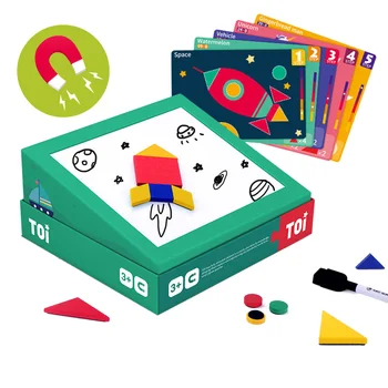 

Magnetic Shape Puzzle Geometric Jigsaw Drawing Board Educational Puzzle Toy Gift for Children Kids