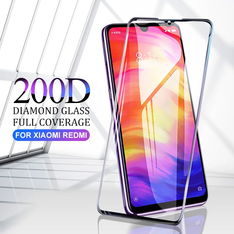 200D Tempered glass on for Xiaomi Redmi 5 6 6A Screen Protector Note 5 6 7 8 Pro Protective Glass For Xiaomi Mi 9 8 Lite Glass