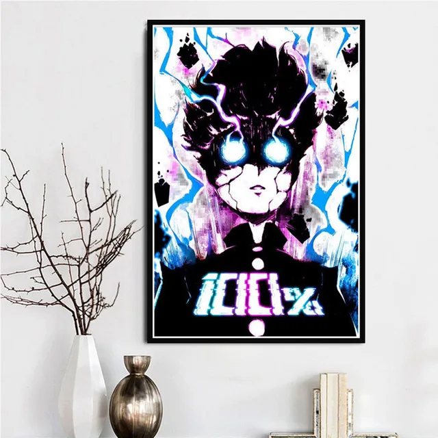 12 Mob Psycho 100 художественный постер Картина Настенная картина домашний декор, плакаты и принты - Color: 12