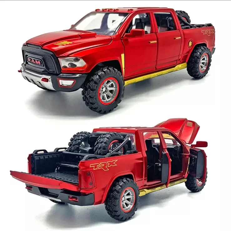 Модель грузовика-пикапа Dodge Ram имитация сплава 1: 32 с запасными шинами игрушка для