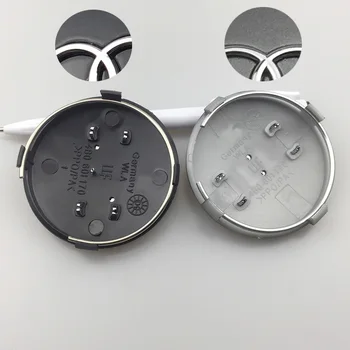 

4pcs 60mm grey black Car Wheel Center Caps Hub Rim covers badge For Audi A3 A4 A5 A7 A8 Q3 Q5 Q7 TT S3 S4 4B0601170 accessories