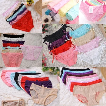 

SALE Random 3 PCS Size S-M Pants Ladies Underwear Sexy Erotic Cute Stripe Lace Lingerie Transparent Panties Women Briefs