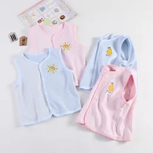 Мягкий шерстяной жилет для мальчиков и девочек, детский жилет, жилет на весну и осень детская одежда из чистого хлопка в Корейском стиле