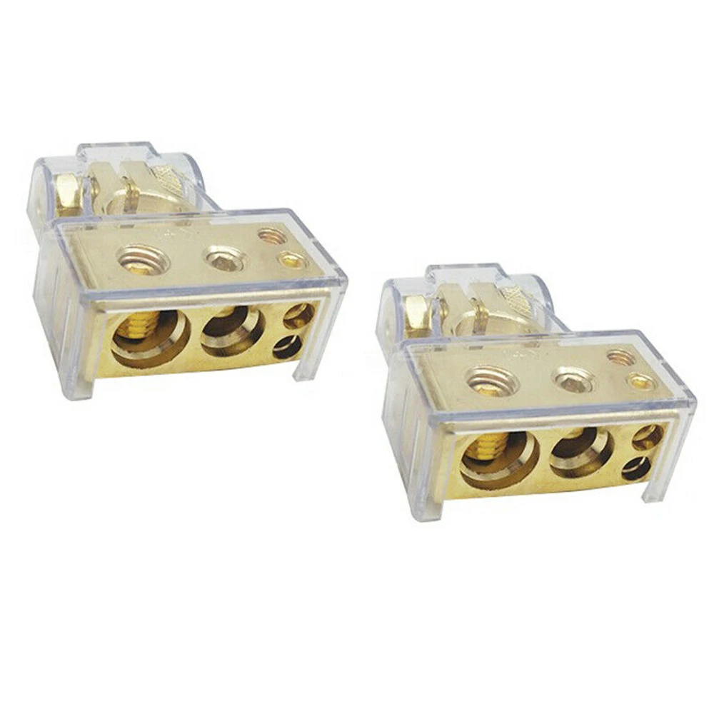 1 пара детских хлопковых колготок, 0/4/8 Awg Gauge автомобиль положительные и отрицательные Батарея клемму разъем позолоченная поверхность, устойчивость к окислению