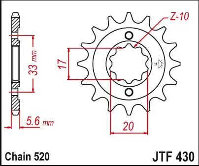 Передняя Звездочка мотоцикла 520 13T для Kawasaki KX250 F 2004-2005 Suzuki RM-Z250 2004-2006 RMZ 250