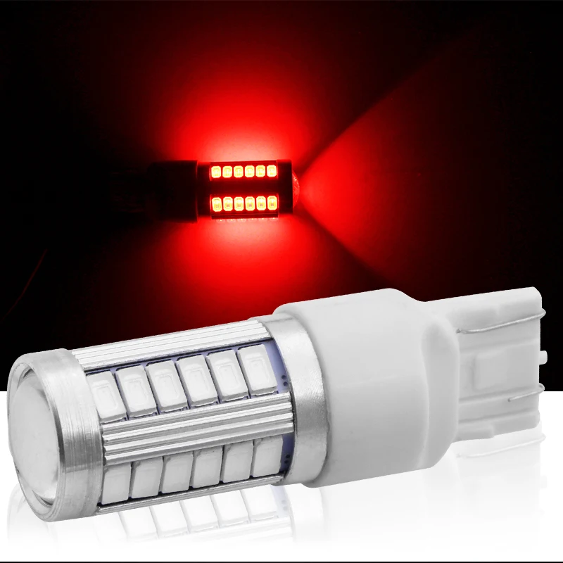 T20 7443 W21/5 W 33 SMD 5630 5730 светодиодный Автомобильные стоп-сигналы 21/5w Автомобиль DRL дальнего света стоп лампы поворотники красный белый Янтарный DC 12V