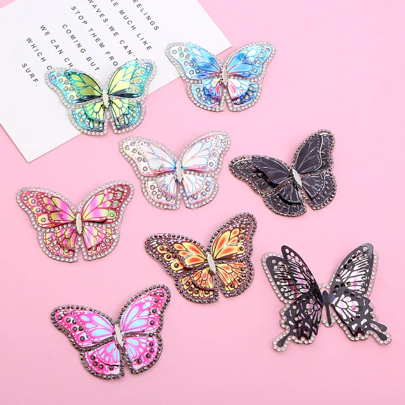 Buy 3D Crystal Hot Drilling Butterfly Cloth Stickers