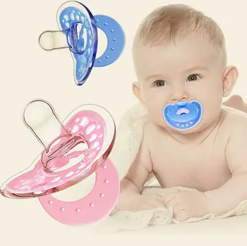 

0-18M Dynamic Orthodontic Pacifier Dummy Translucent Silicone Baby Soother Nipples Newborn sleeping weaning comfort pacifier