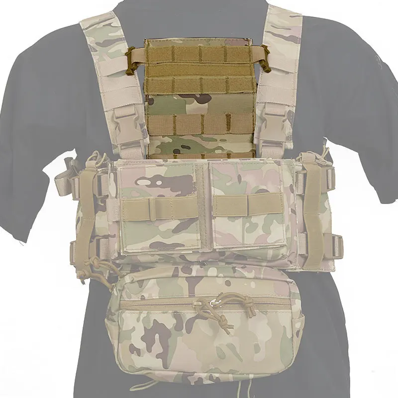 Hunting MK5 Tactical Chest Rig MOLLE Front Panel With Triple 5.56