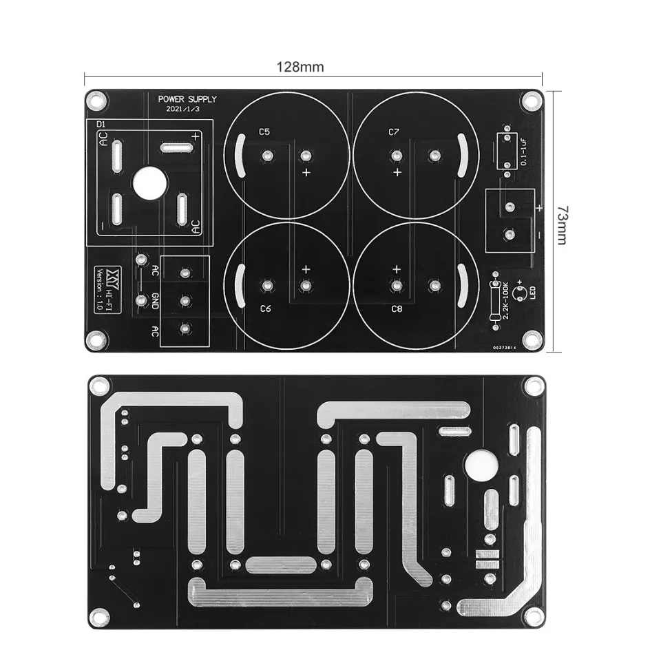 best amplifier AIYIMA 50A Single Power Rectifier Filter Board Diy Kits PCB Board 10000uF/50V Large Current For 1969 Amplifier 4 channel amp