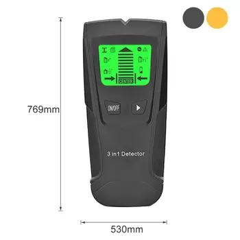 

Digital Wall Scanner Detect Metal Wood AC Live Wire Automatic Calibration 3 In 1 Scanner Wooden Stud Finder