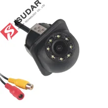 Isudar câmera traseira 8 led hd com visão noturna 105 graus à prova dwaterproof água câmera reversa imagem de cor