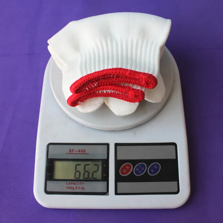 Оптовые рабочие перчатки 65 g толстые перчатки хорошего качества дышащие нейлоновые перчатки дешевые продажи