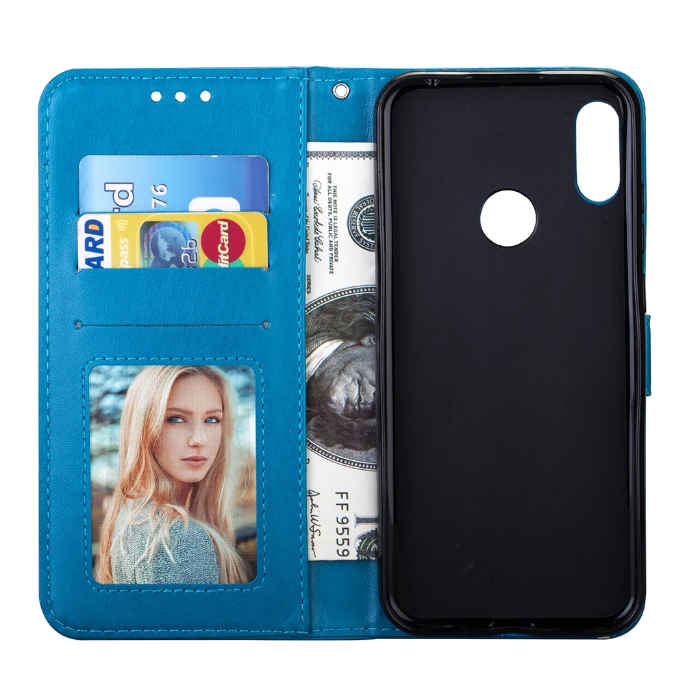 Кожаный чехол для huawei Y6 3D кошелек с мандалой чехол для Coque huawei Honor 8A Y6 Y7 Prime Чехол-книжка s для мужчин и женщин