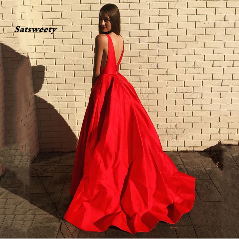 Baijinbai-Satin-Ball-Gown-Formal-Prom-Dresses-Illusion-V-neck-Back-Party-Evening-Dress-with-Pockets (1)