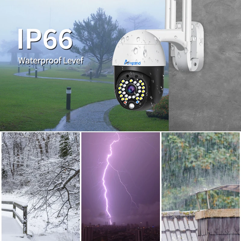 IP камера купольная водонепроницаемая 2 Мп 1080P Wi Fi PTZ|Камеры видеонаблюдения| |
