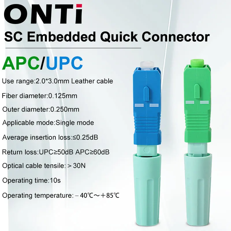 ONTi Новый SC APC SM одномодовый оптический соединитель FTTH инструмент холодный UPC