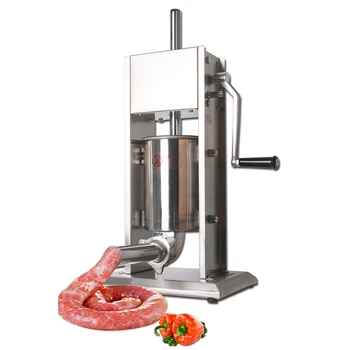 

3L/5L/7L Stainless Steel Sausage Stuffers Commercial Double Speeds Sausage Fillers Food Filling Machine Meat Processor SF-03SS