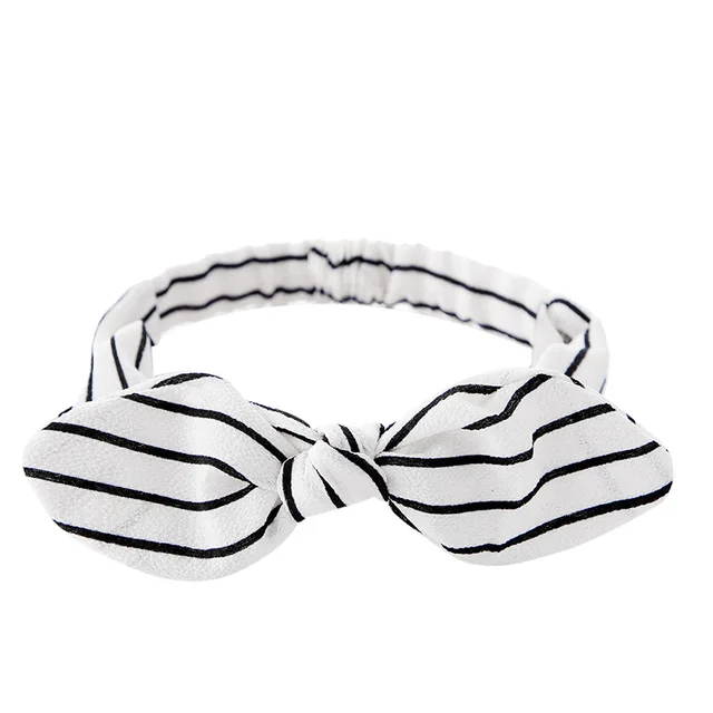 Plain Polyester Bunny Ears Headband For Women Female Elastic Bow Hairband Women's Headwear Hair Accessories повязка на голову 31