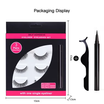 

3D Magnetic Eyelashes Liquid Eyeliner Mink Natural Set Suction Magnet Waterproof Lasting Eyelash Extension Makeup Tool TSLM2