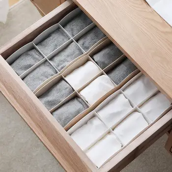 

6 Grids Multifunctional Storage Drawers Divider Plastic Storage Box Women Men Socks Underwear Makeup Organizer Storage Container