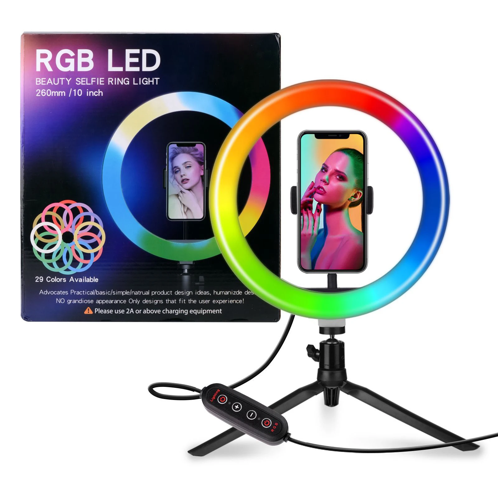 Shopping S26-RGB 10-zoll-rgb-led-ring-licht-selfie-fotografie