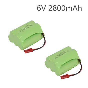 

2pcs 6v 2800mAh NI-MH Battery 6V Ni-MH Battery Pack For RC Toy Car Boat GUN TANK Truck Trains RC Toy Model Battery
