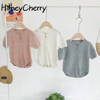 

Infants baby bodysuit summer clothes baby Siamese cotton short-sleeved triangle bodysuit climbing clothes