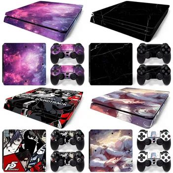 

PS4 Slim Skins For Playstaion 4 Slim Console PS 4 Slim Skin Stickers+2Pcs Controller Protective Sticker