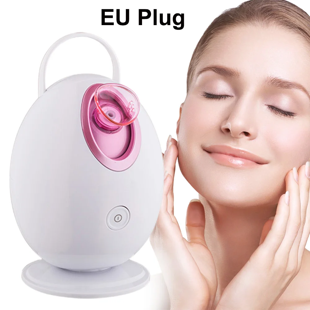 Пароварка для лица увлажнение лица нано-ионный персональная Паровая сауна глубокие поры чистое лицо опрыскиватель Спа красота приборная машина - Цвет: pink EU Plug