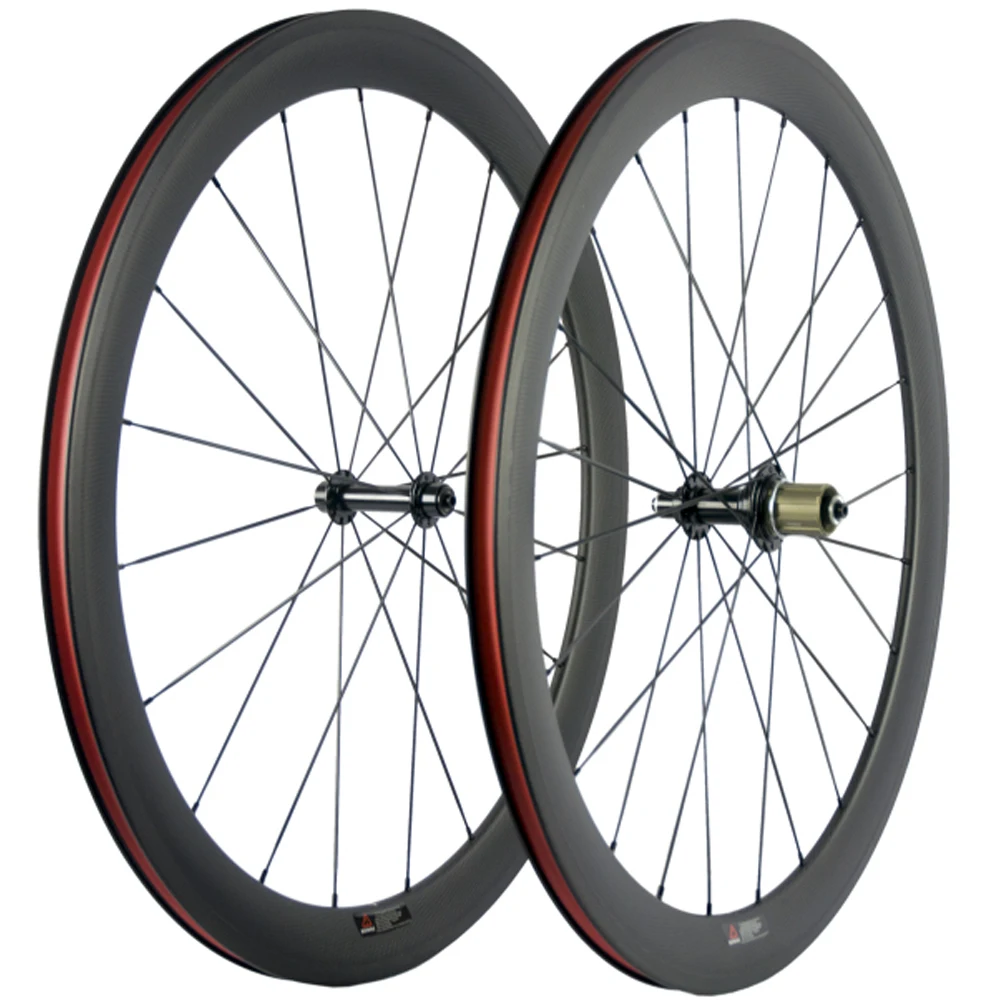 700C Chinese Carbon Wheelset Tubeless 50mm Depth Road Bike Wheels 3K Matte